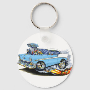 Porte-clés 1956 Chevy 150-210 Lt Blue Car