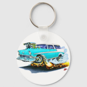 Porte-clés 1956 Chevy Nomad Turquoise Car