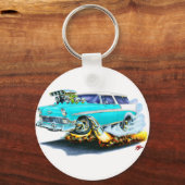Porte-clés 1956 Chevy Nomad Turquoise Car (Recto)