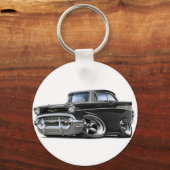Porte-clés 1957 Chevy Belair Black Hot Rod (Recto)