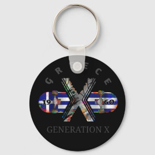 Porte-clés 1960's Generation X Greece Skateboard
