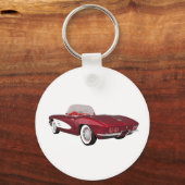 Porte-clés 1961 Corvette C1 : Candy Apple Finish : (Recto)