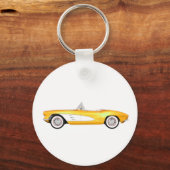 Porte-clés 1961 Corvette C1 : Finition jaune : (Recto)