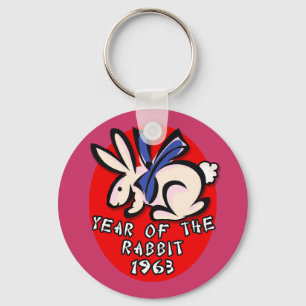 Porte-clés 1963 Année des vêtements et cadeaux lapins