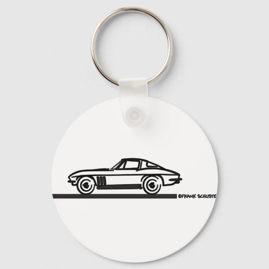 Porte-clés 1965 Corvette Stingray Split Blk (Recto)