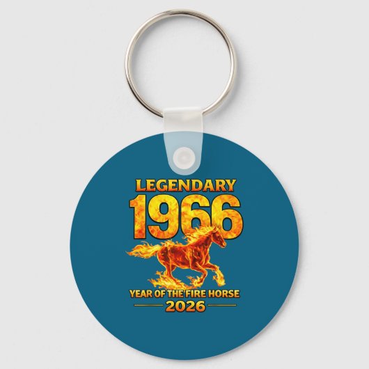 Porte-clés 1966 Année Cheval de Feu 60ème (Recto)