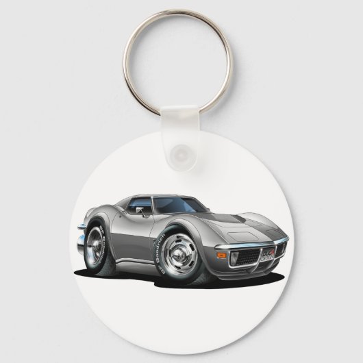 Porte-clés 1968-72 Corvette Silver Car (Recto)