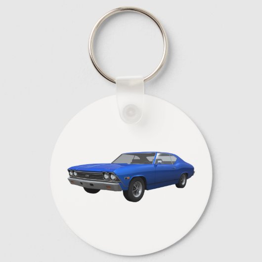 Porte-clés 1968 Chevelle SS : Finition bleue (Recto)