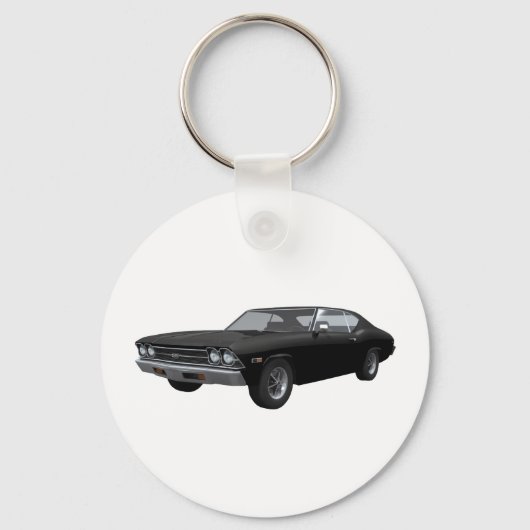 Porte-clés 1969 Chevelle SS : Finition noire (Recto)