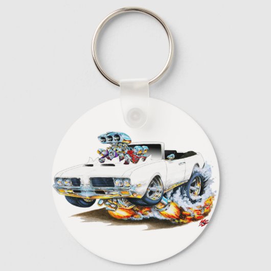 Porte-clés 1969 Olds Cutlass Blanc Convertible (Recto)