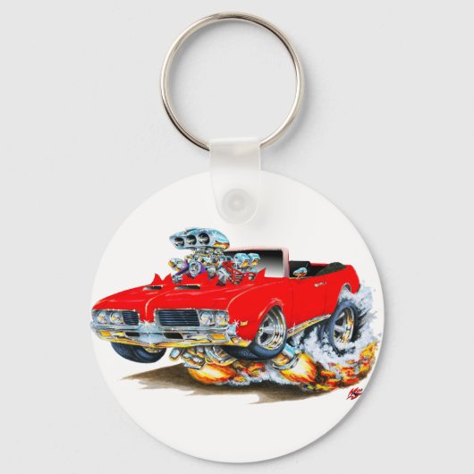 Porte-clés 1969 Olds Cutlass Red Convertible (Recto)