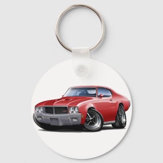Porte-clés 1970-72 Buick GS Red Car (Recto)