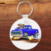 Porte-clés 1970-72 Chevy C10 Blue Longbed (Recto)