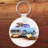Porte-clés 1970-72 Chevy C10 Light Blue Truck (Recto)