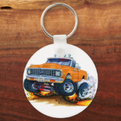 Porte-clés 1970-72 Chevy CK1500 Orange Truck (Recto)