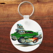 Porte-clés 1970-72 Olds Cutlass 442 Green Car (Recto)