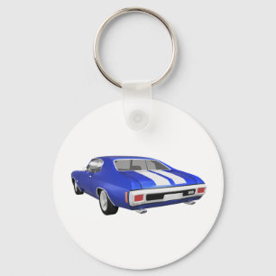 Porte-clés 1970 Chevelle SS: Fin bleue :