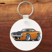 Porte-clés 1970 Cuda AAR Orange Car (Recto)
