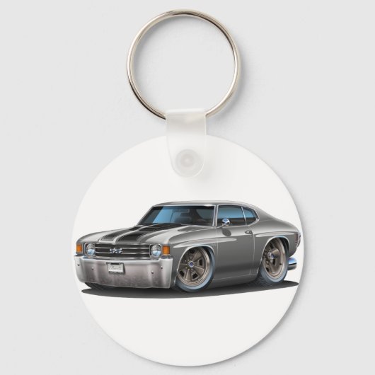 Porte-clés 1971-72 Chevelle Gris-Noir Voiture (Recto)