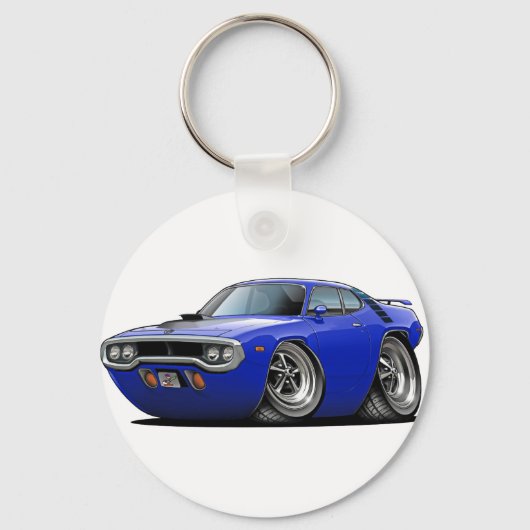 Porte-clés 1971-72 Voiture Roadrunner Blue-Black (Recto)