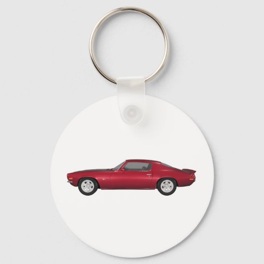 Porte-clés 1972 Camaro : Muscle Car : Candy Apple Finish : (Recto)