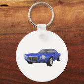 Porte-clés 1972 Camaro Z28 : Muscle Car : Blue Finish : (Recto)
