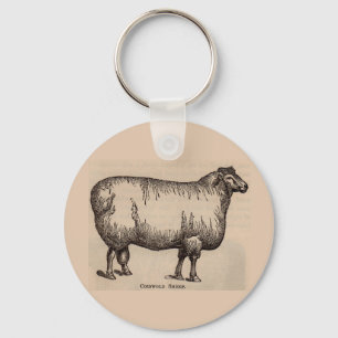 Porte-clés 19e century print cotswold sheep