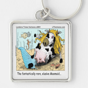 Porte-clés 1/2 Vache 1/2 Sirène Moomaid Drôle