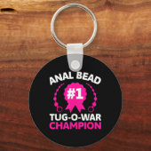 Porte-clés #1 Bouton à perles O Champion de guerre Drôle Amus (Recto)