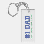 Porte-clés #1 DAD Kids Noms Fête des pères Amusement (Devant gauche)