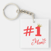 Porte-clés #1 Mom Love Personalized Acrylic Keychain (Devant)