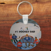 Porte-clés #1 porte - clé PÈRE HOCKEY (Recto)