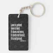 Porte-clés 1 rectangle d'acrylique de 13:4 de Corinthiens (Dos)