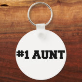 Porte-clés #1 Tante, #1 Tante, Numéro 1 Tante, Meilleure Tant (Recto)