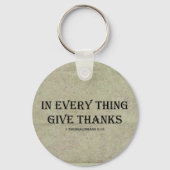 Porte-clés 1 Thessaloniciens 5:18 Porte - clé (Recto)