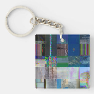 Porte-clés 1C9984DA Glitch Art Distorsion Numérique Vaporwave