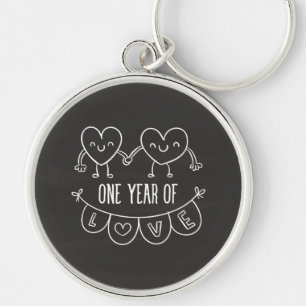 Porte-clés 1er Anniversaire Chalk Heart Premium Porte - clé r
