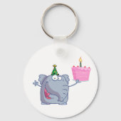 Porte-clés 1er anniversaire fête Porte - clé éléphant (Recto)