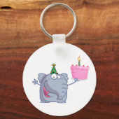 Porte-clés 1er anniversaire fête Porte - clé éléphant (Recto)