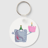 Porte-clés 1er anniversaire fête Porte - clé éléphant (Verso)