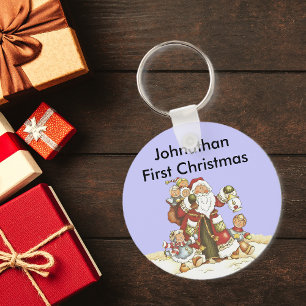 Porte-clés 1er Noël de bébé mignonne Père Noël Enfants