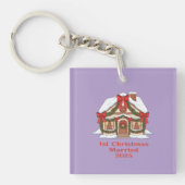 Porte-clés 1er Noël Marié 2025 | Couple marié (Devant)