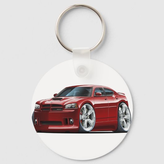 Porte-clés 2006-10 Charger SRT8 Maroon Car (Recto)