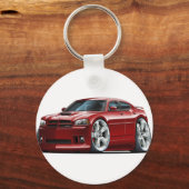 Porte-clés 2006-10 Charger SRT8 Maroon Car (Recto)