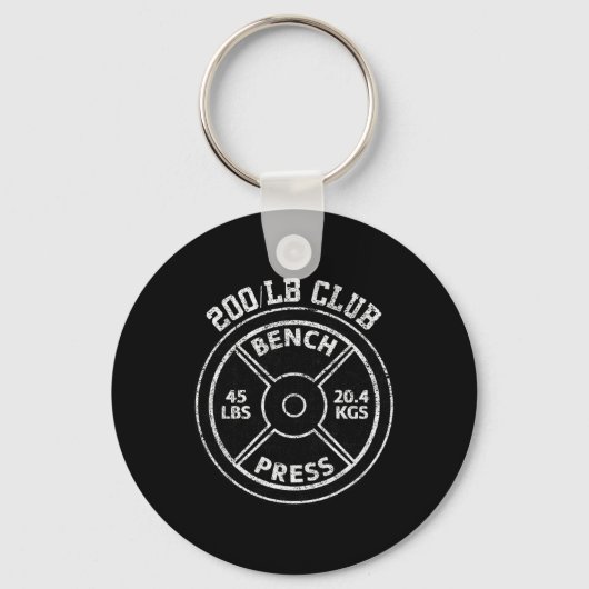 Porte-clés 200 Lbs Pound Bench Press Club Gym Weightlifting P (Recto)