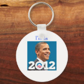 Porte-clés 2012 Je suis à Obama (Recto)