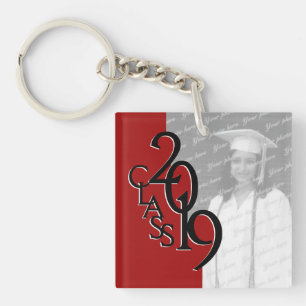 Porte-clés 2019 Red Graduation Picture