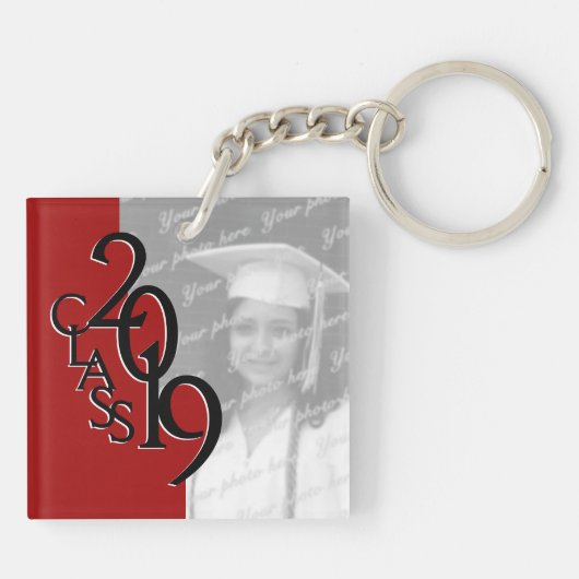 Porte-clés 2019 Red Graduation Picture (Dos)