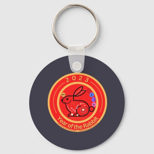 Porte-clés 2023-Année du design lapin (Recto)