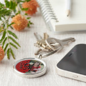 Porte-clés 2023 Garder la photo rouge et noir (Côté)